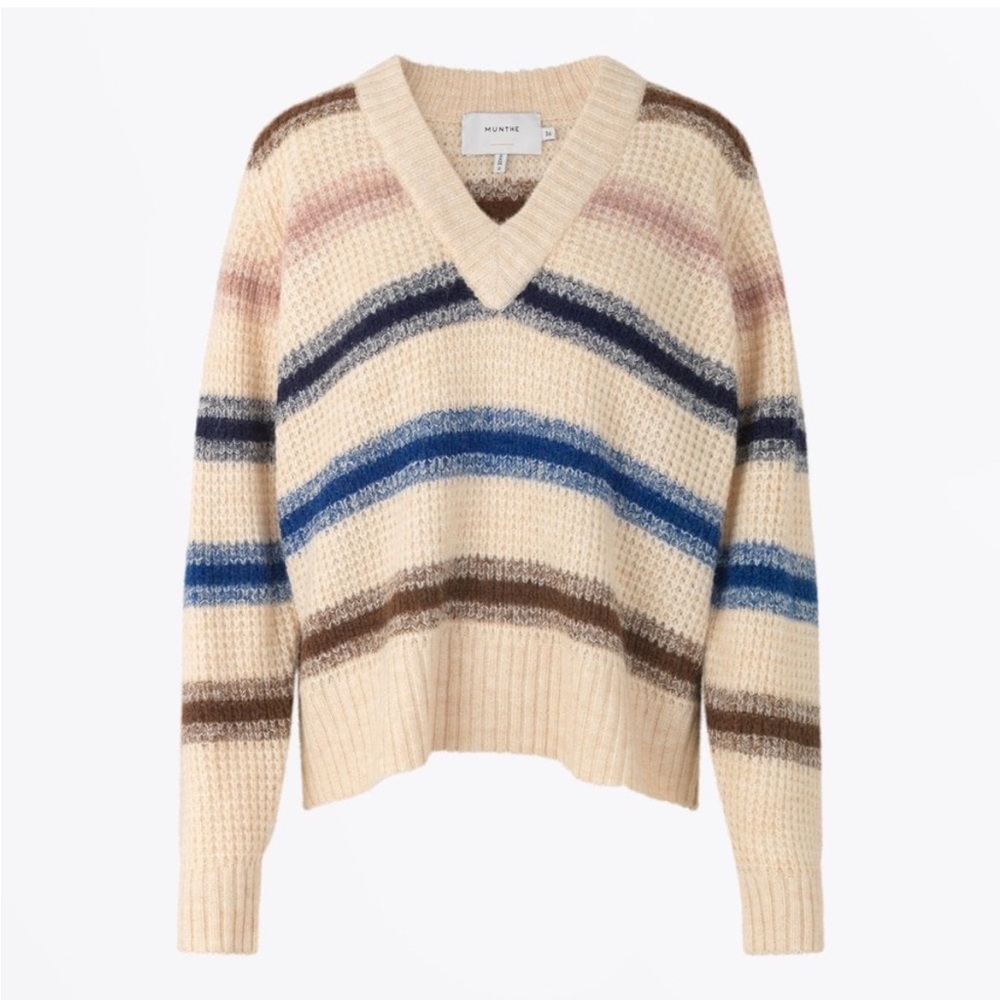 Munthe Rana V-neck striped sweater